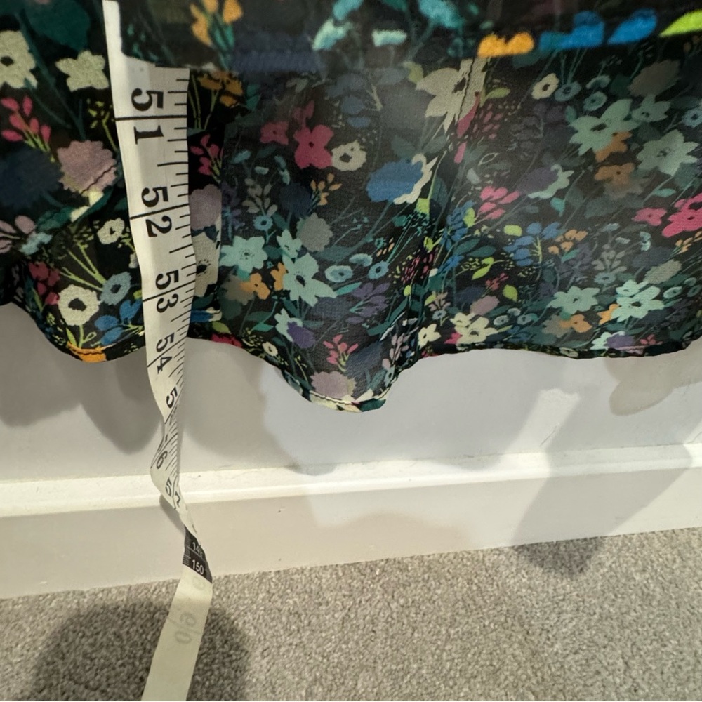 Cabi Fiesta Maxi Short Sleeve Dress Dark Green Floral Model 5386‎ Size XS Womens - Picture 9 of 11